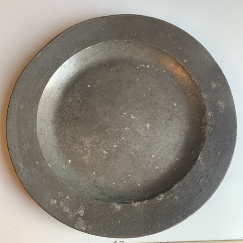 Antique english pewter plate - english,